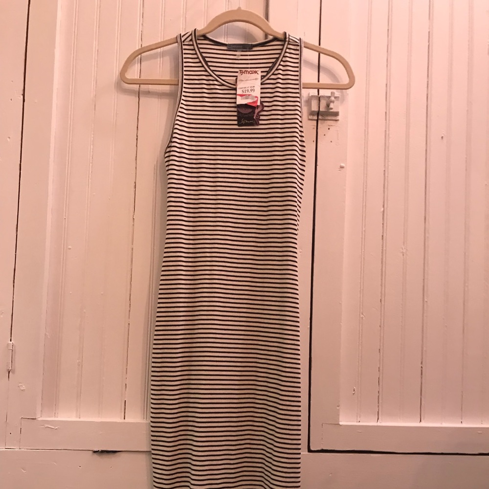 Brand new with tag stripped body con dress